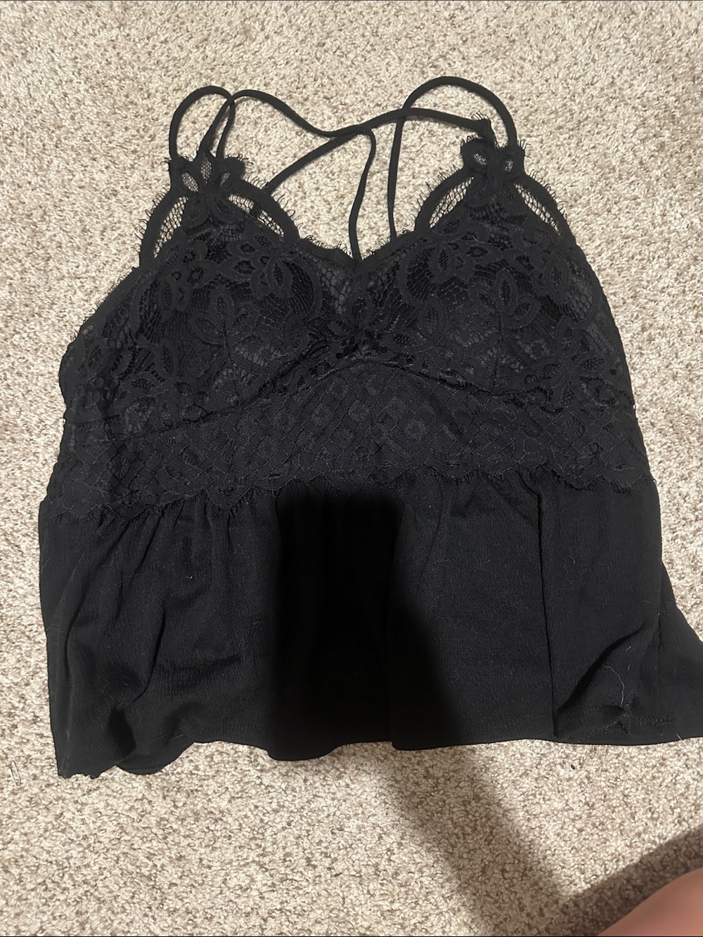 No Boundaries Black Lace Bralette Top